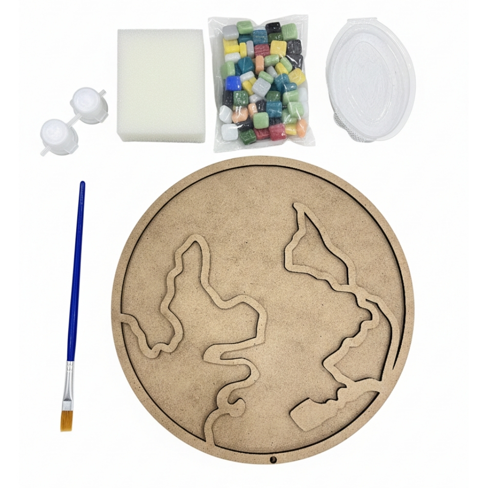 Ahşap Cam Mozaik Seti Cns Hobby Tuval