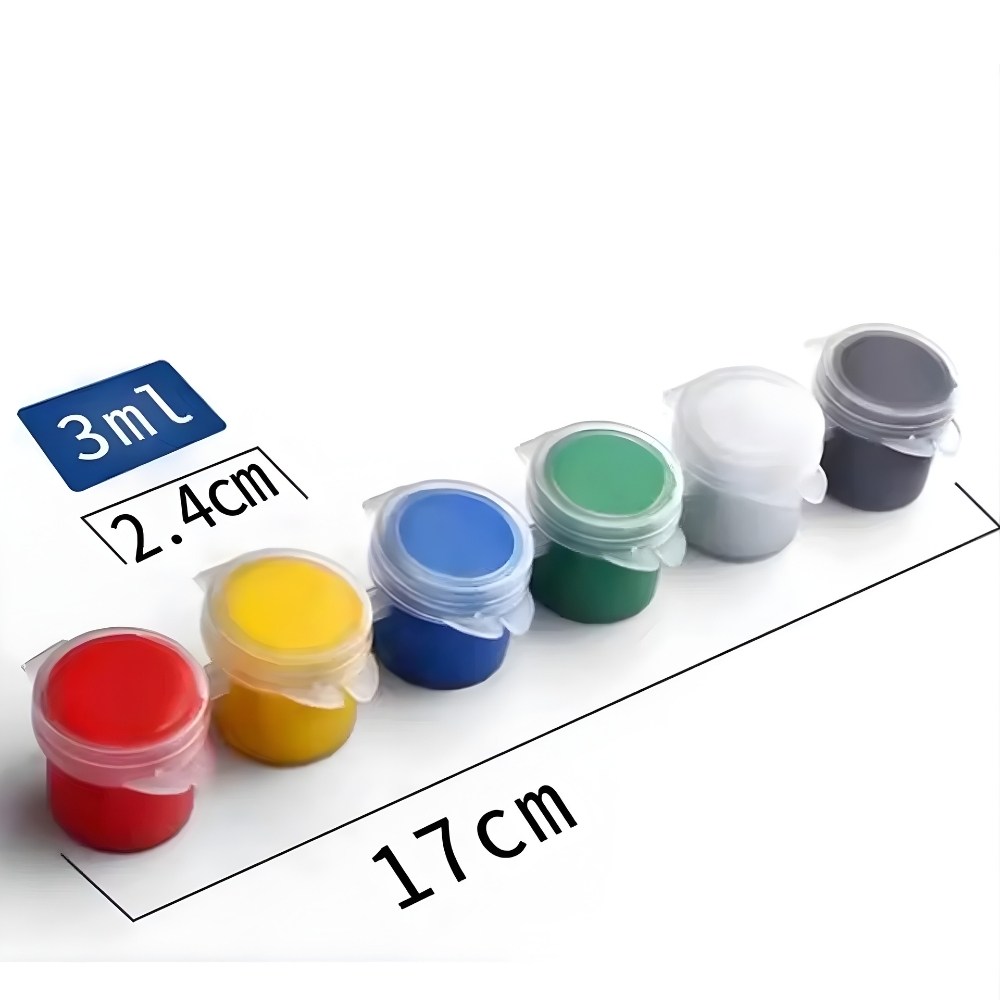 3 ml Altılı Şerit Dolu Boya Tüpü Kabı Cns Hobby Tuval