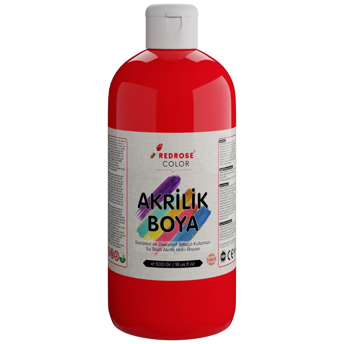 500 Ml Kırmızı Akrilik Boya Cns Hobby Tuval