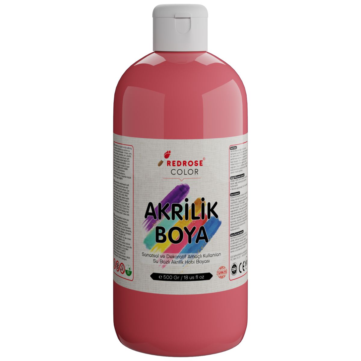 500 Ml Pembe Akrilik Boya Cns Hobby Tuval