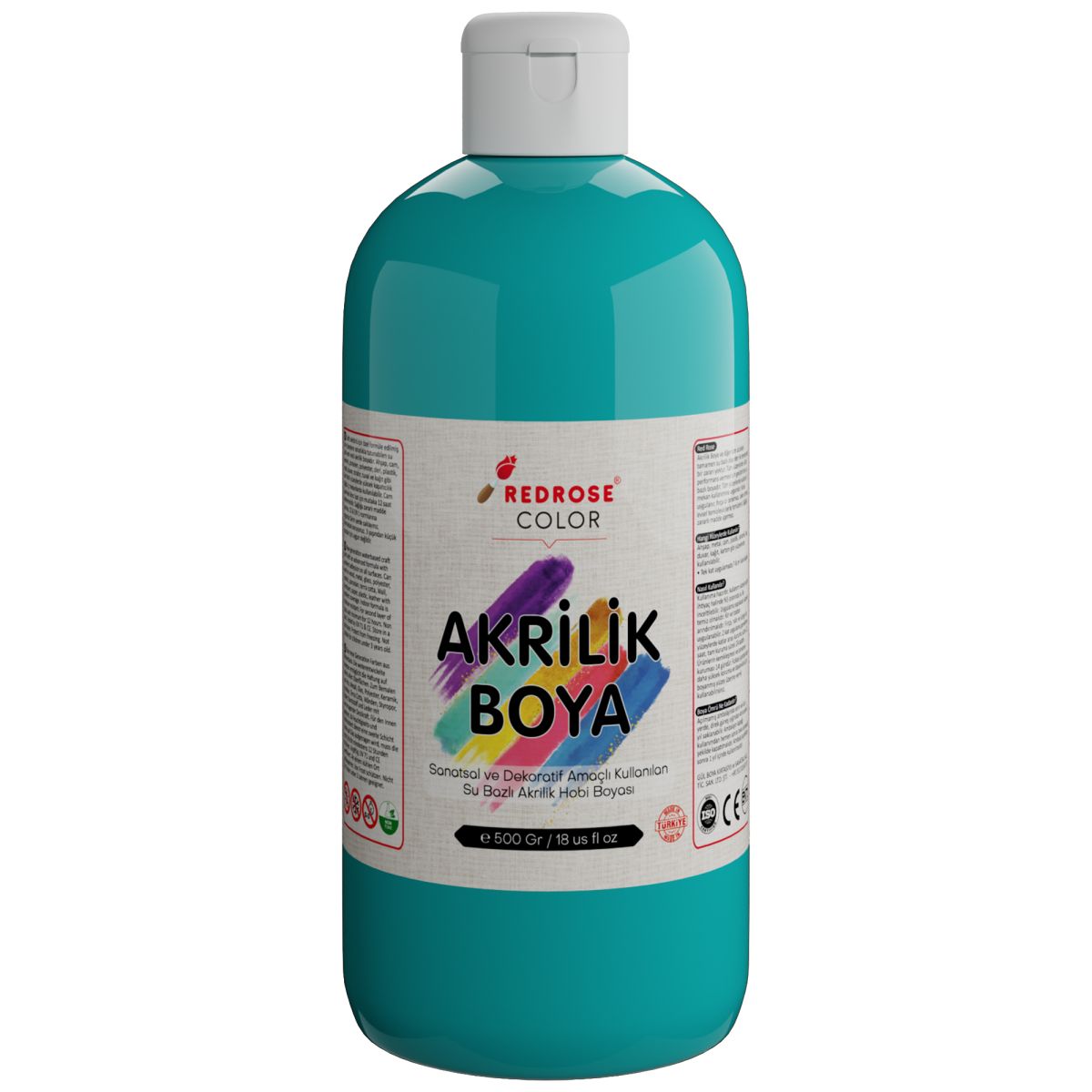 500 Ml Turkuaz Akrilik Boya Cns Hobby Tuval