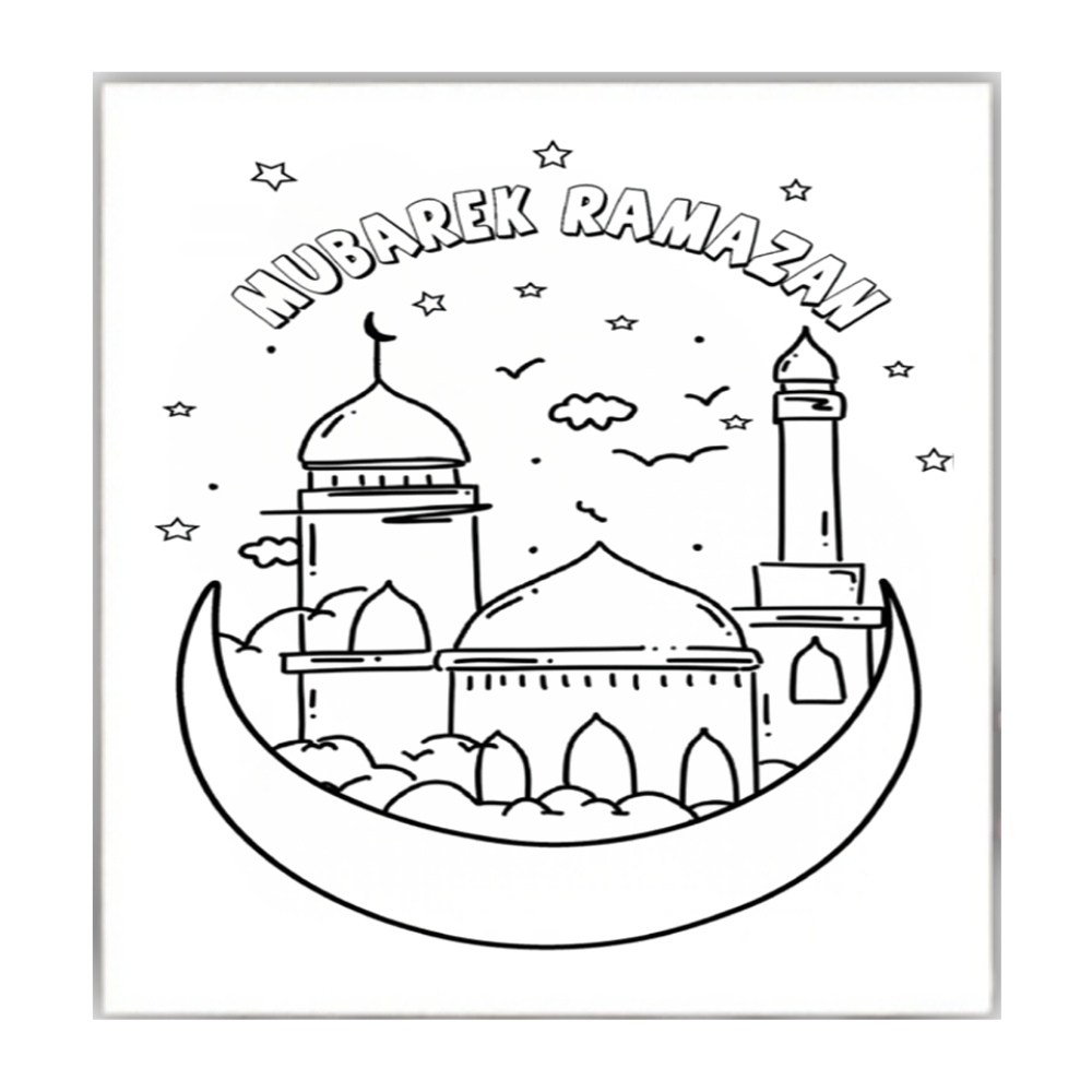 20*20 Cm Baskılı Çocuk Tuval Seti Ramazan Özel Cns Hobby Tuval