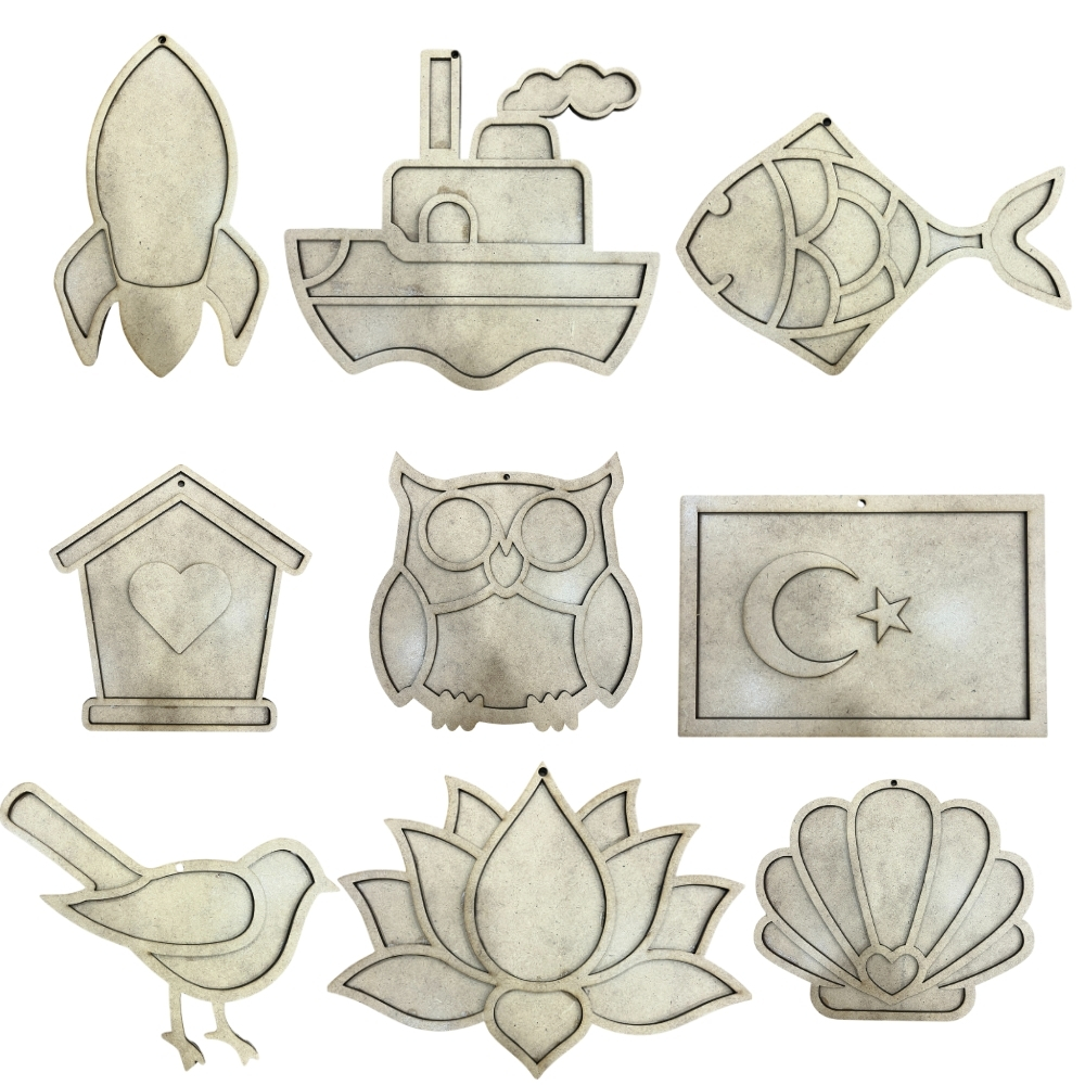 Ahşap Cam Mozaik Seti Cns Hobby Tuval